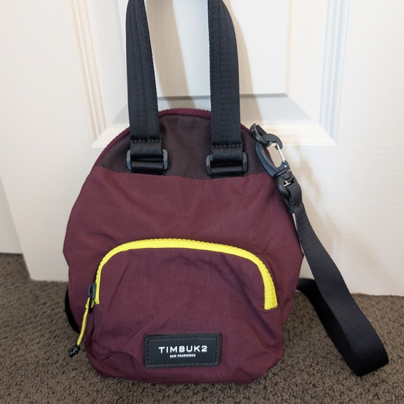 Timbuk2 Burgundy and Yellow Mini Backpack - Picture 1 of 2